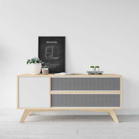 Apple Macintosh computer blueprint poster wall decor