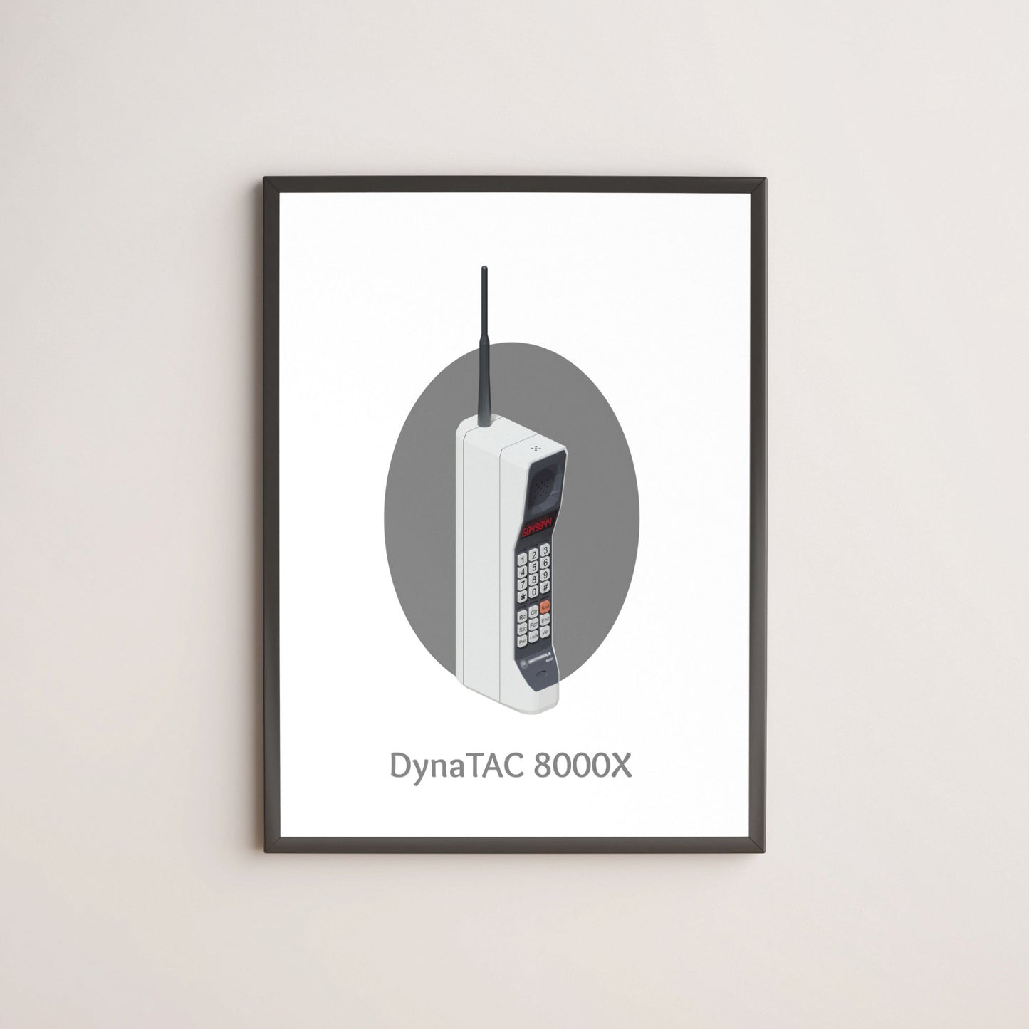 Motorola DynaTAC 8000X retro poster wall art