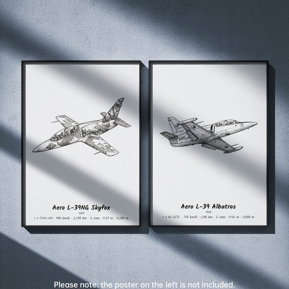 Aero L-39 Albatros Wall Art Paired with Aero L-39NG Skyfox