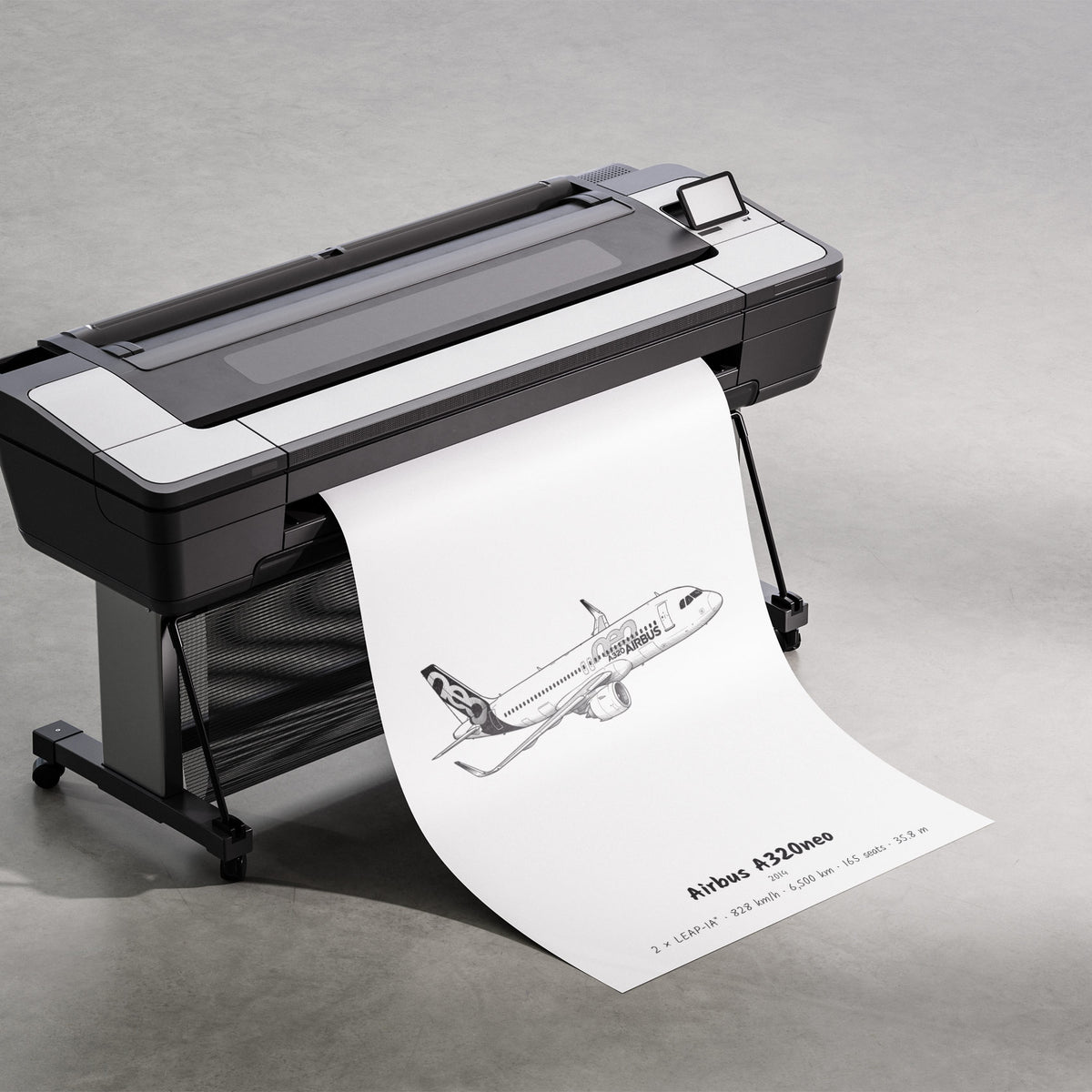 Printing the A320neo Airliner Poster