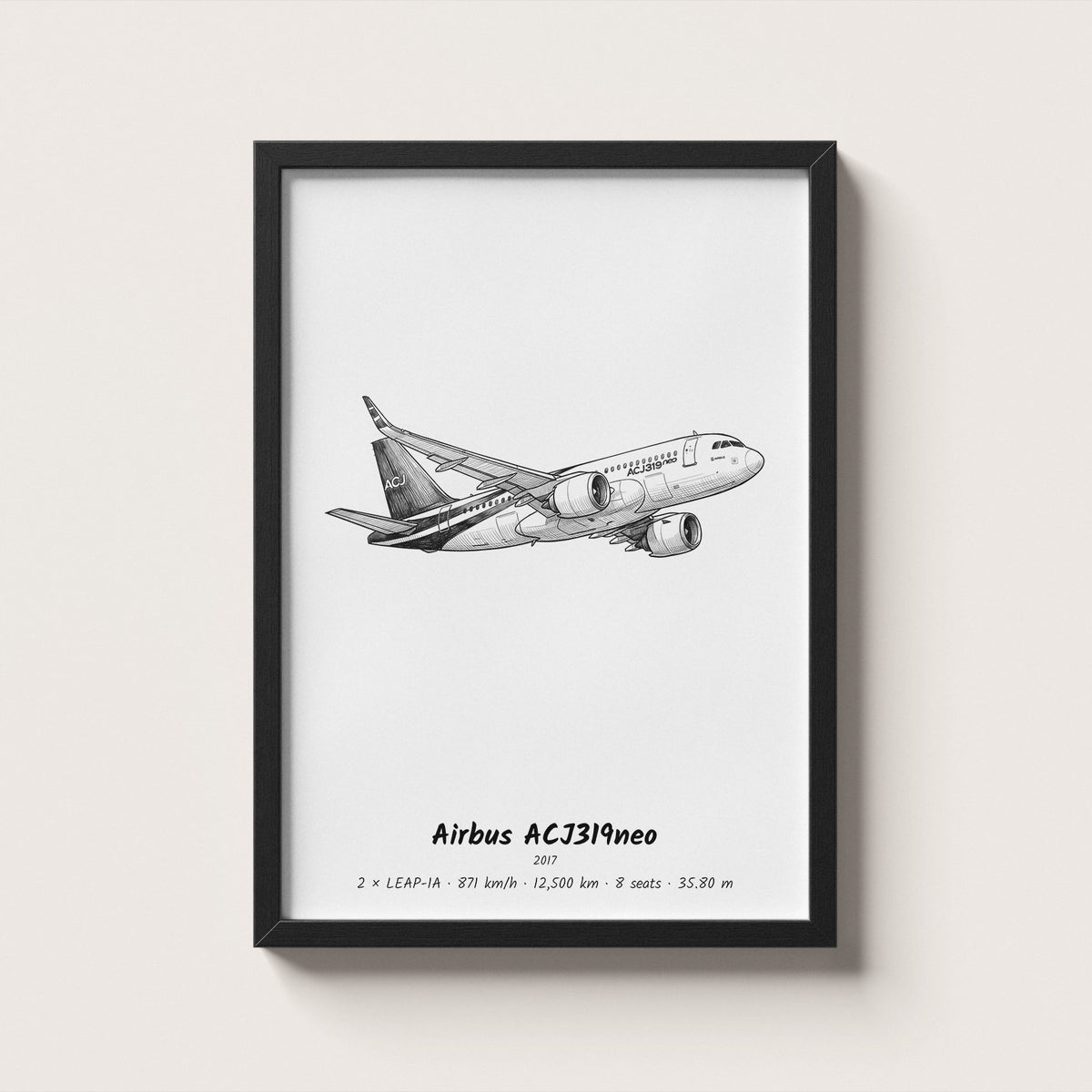 Airbus ACJ319neo Wall Art