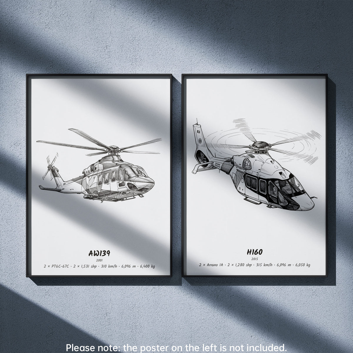 Airbus H160 Wall Art Paired with Airbus H160