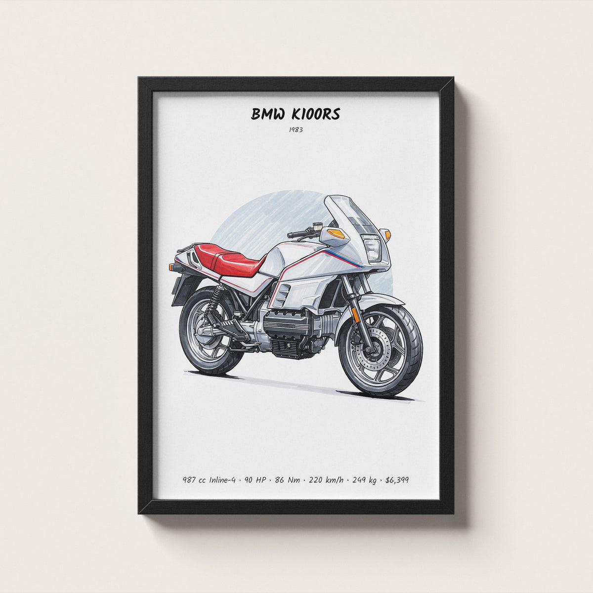 BMW K100RS 1983 Wall Art
