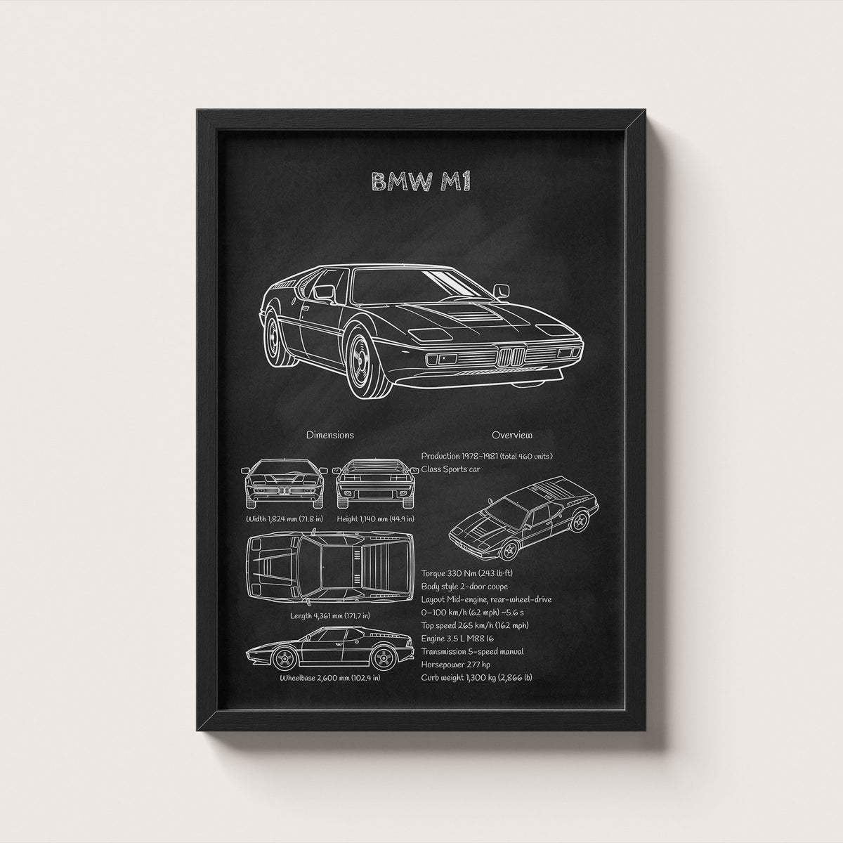 BMW M1 E26 Wall Art