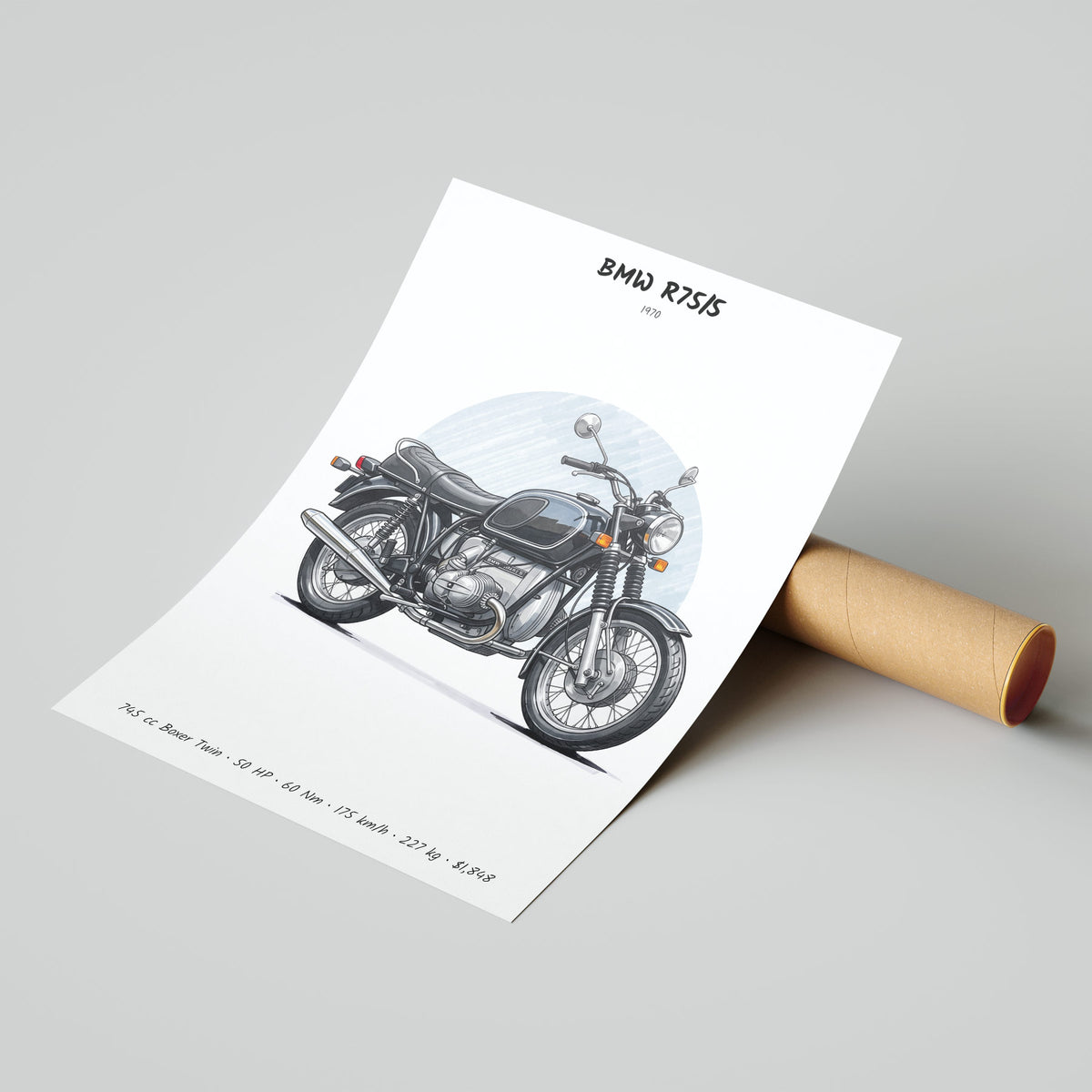BMW R75/5 1970 Poster