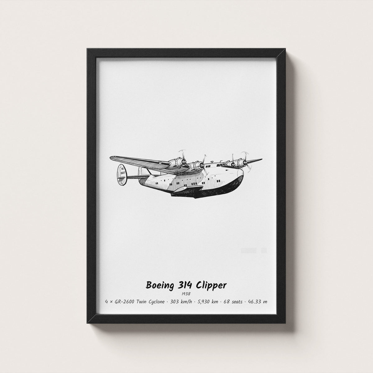 Boeing 314 Clipper Airliner Wall Art