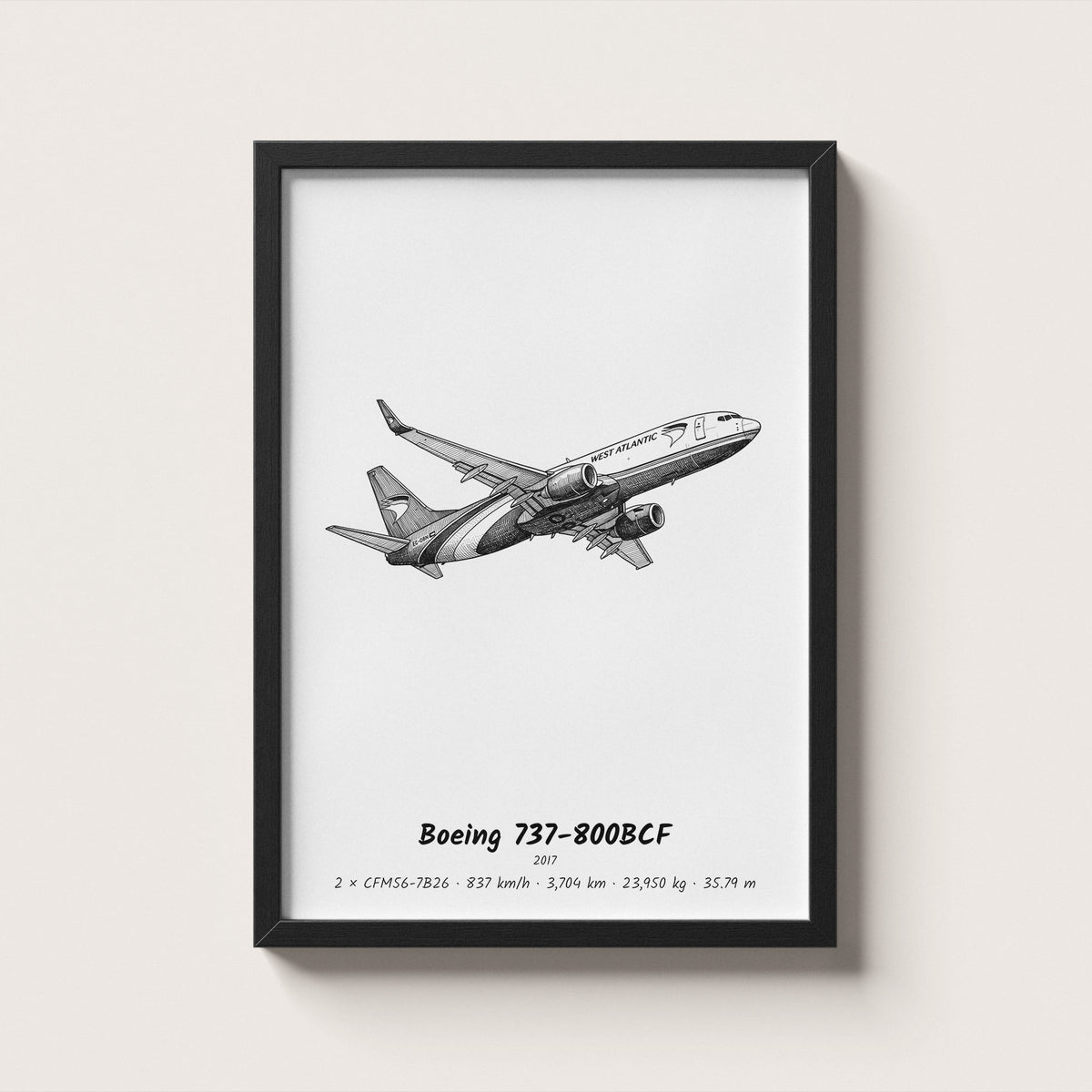 Boeing 737-800BCF Wall Art