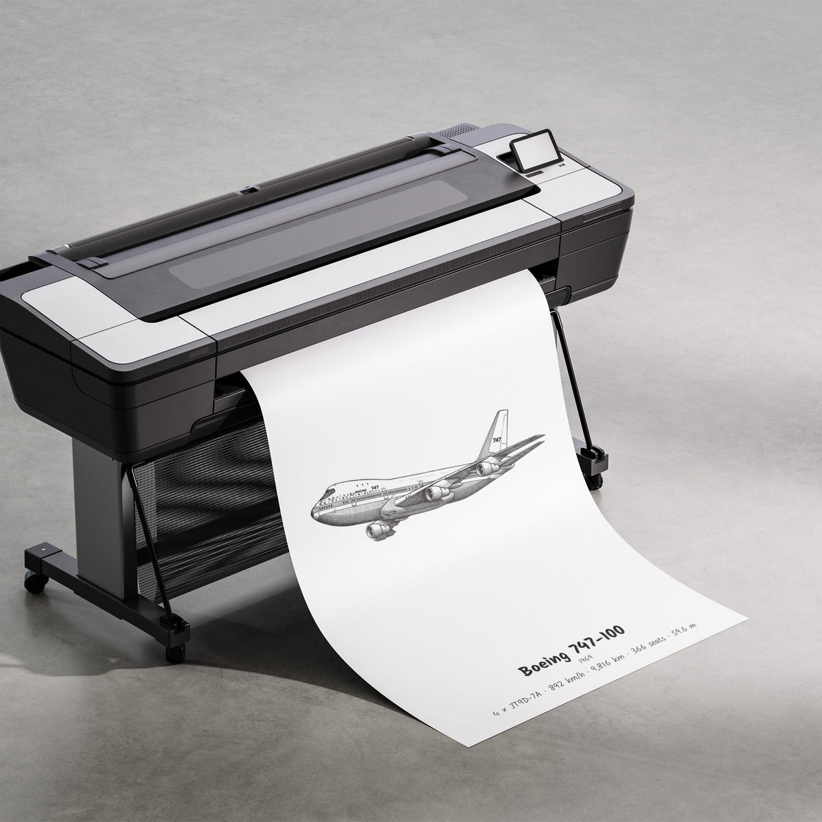 Printing the 747-100 Airliner Poster