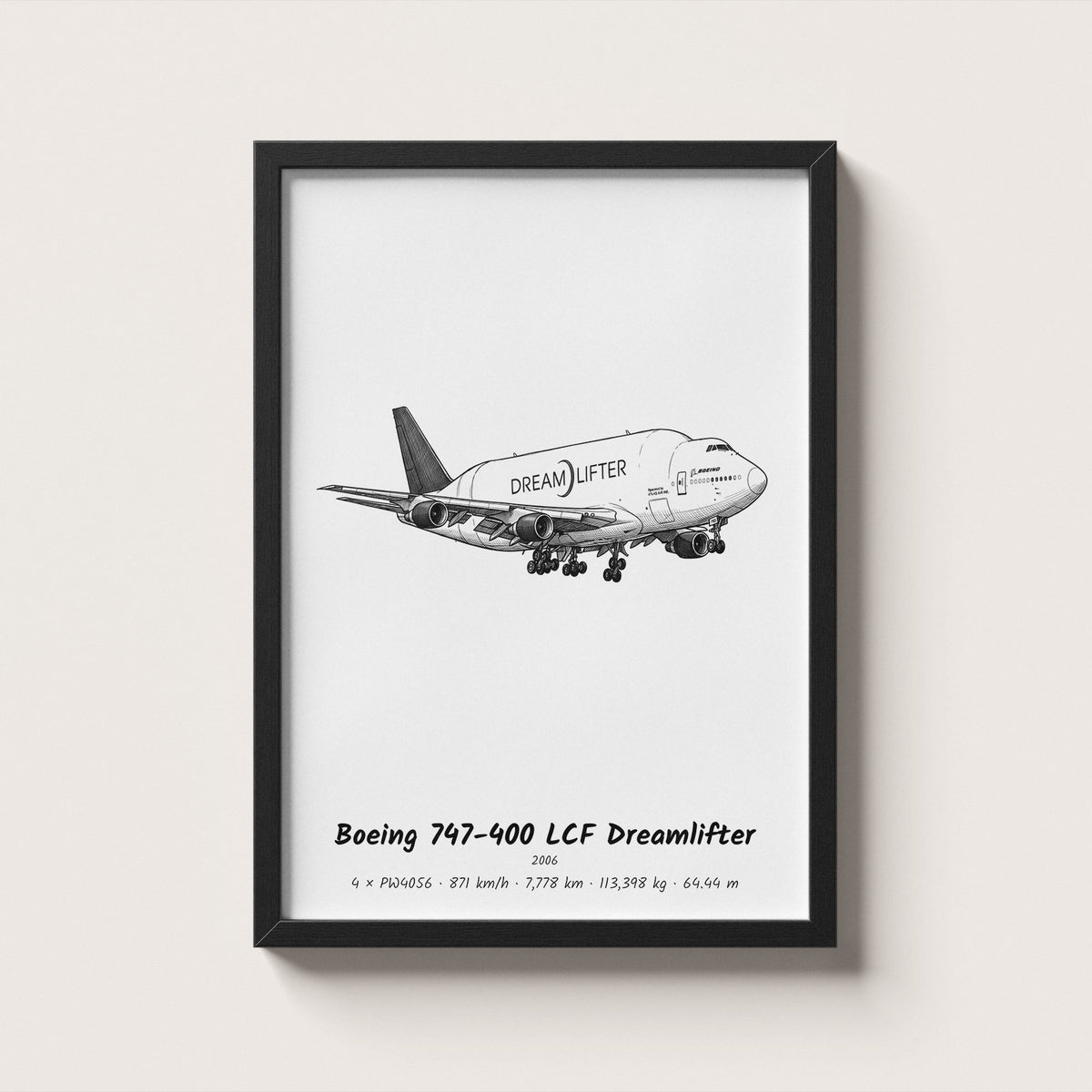 Boeing 747-400 LCF Dreamlifter Wall Art