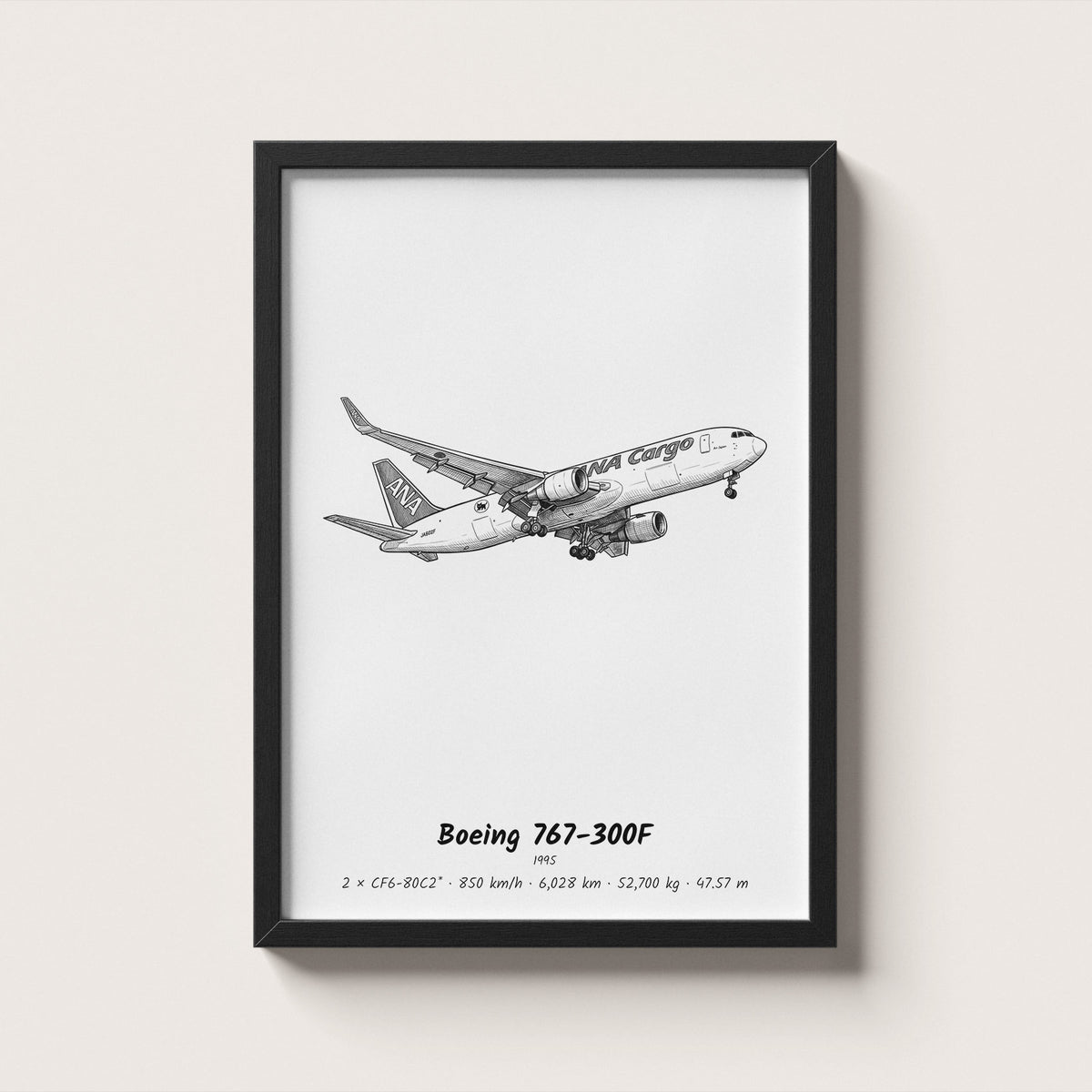 Boeing 767-300F Wall Art