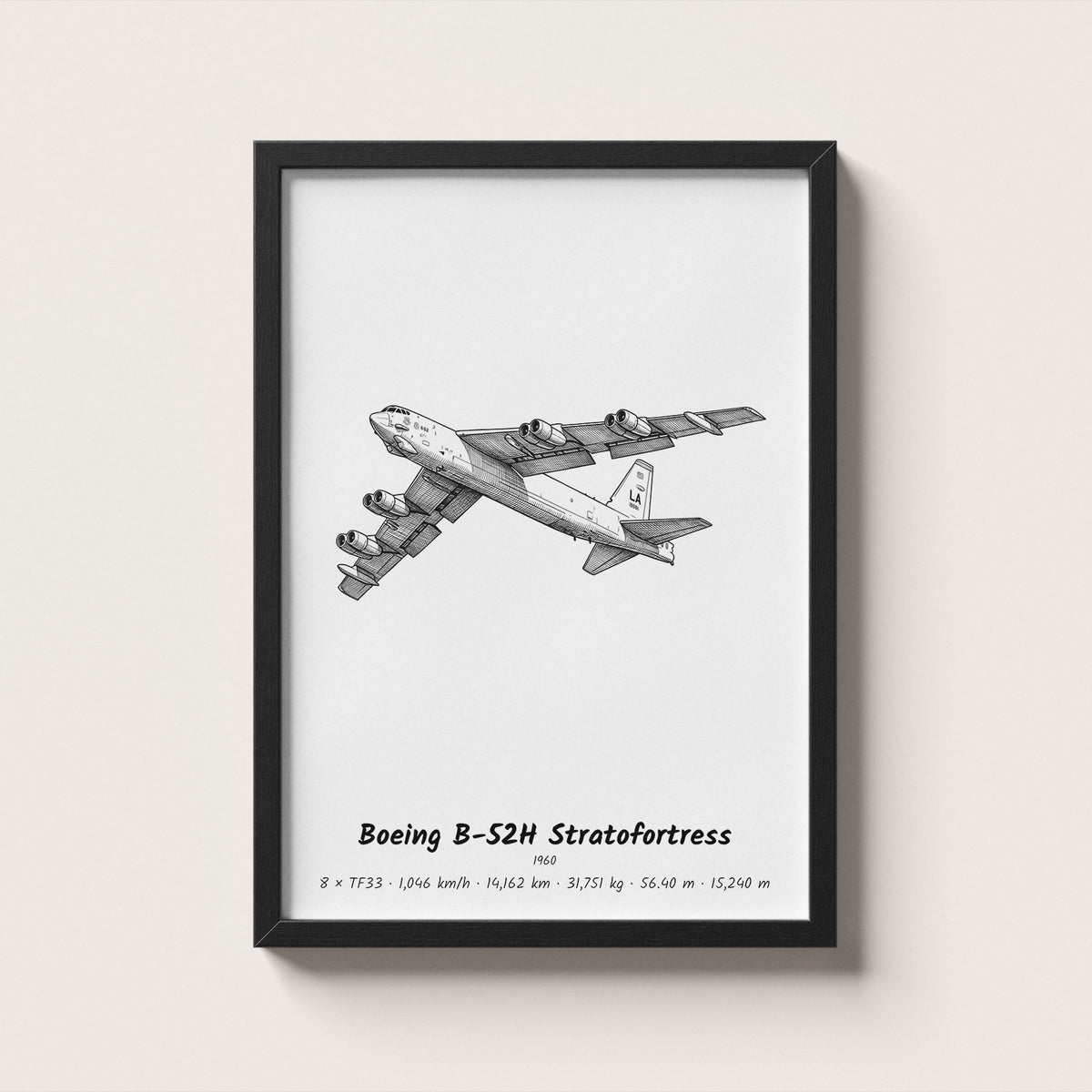 Boeing B-52H Stratofortress Wall Art