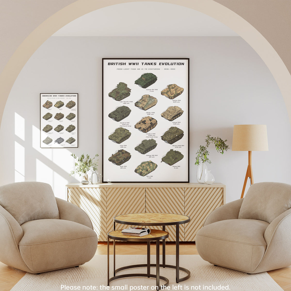 British WWII Tanks Evolution Wall Art