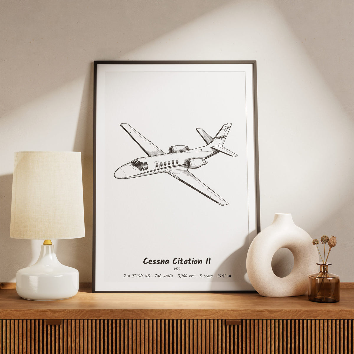 Framed Citation II Print on a Shelf