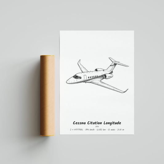 Cessna Citation Longitude Poster Print