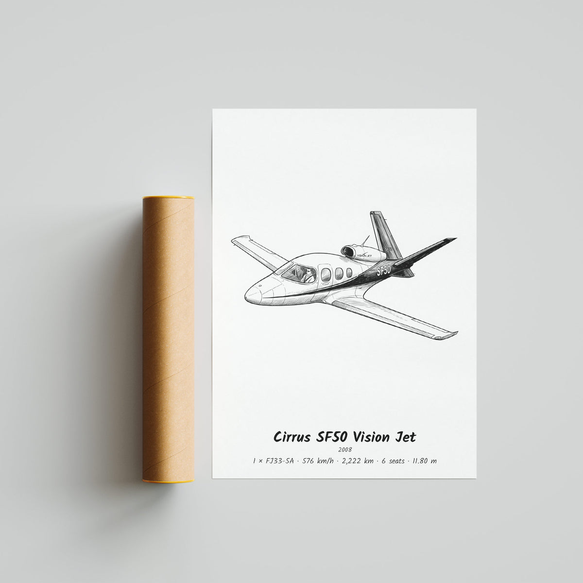 Cirrus SF50 Vision Jet Poster Print