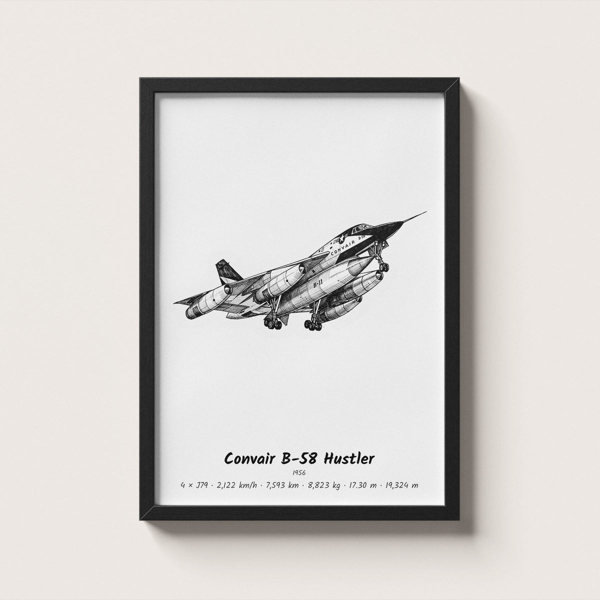 Convair B-58 Hustler Wall Art