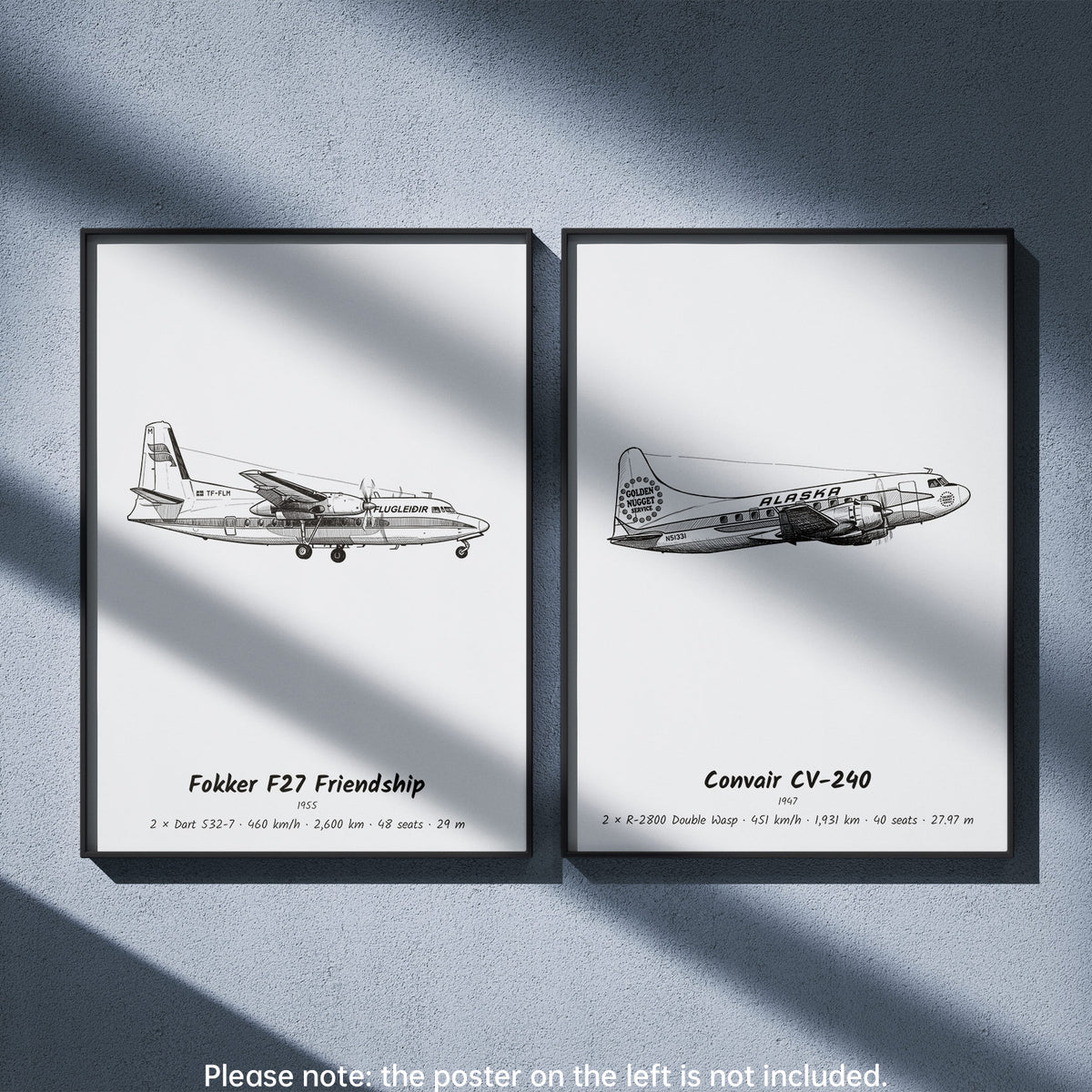 CV-240 Wall Art Paired with Fokker F27 Friendship