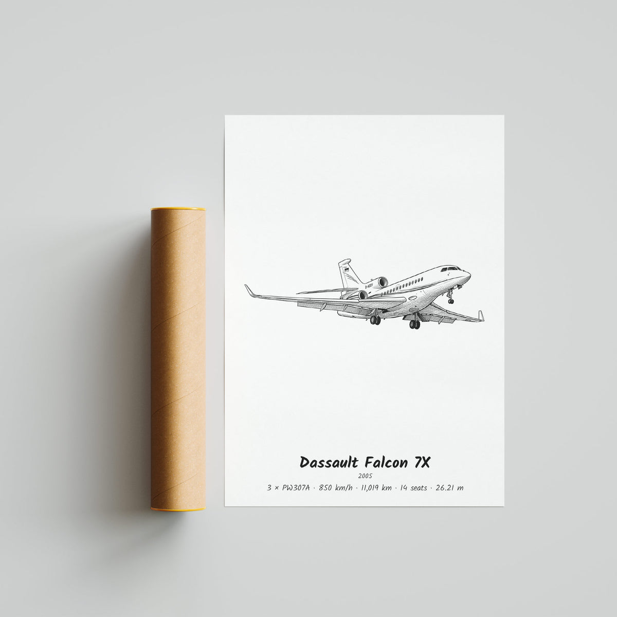Dassault Falcon 7X Poster Print