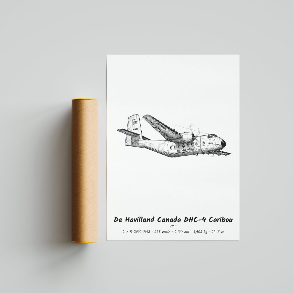 De Havilland Canada DHC-4 Caribou Poster Print