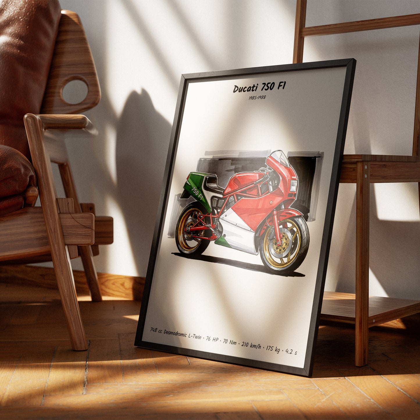 Ducati 750 F1 Motorcycle Wall Art