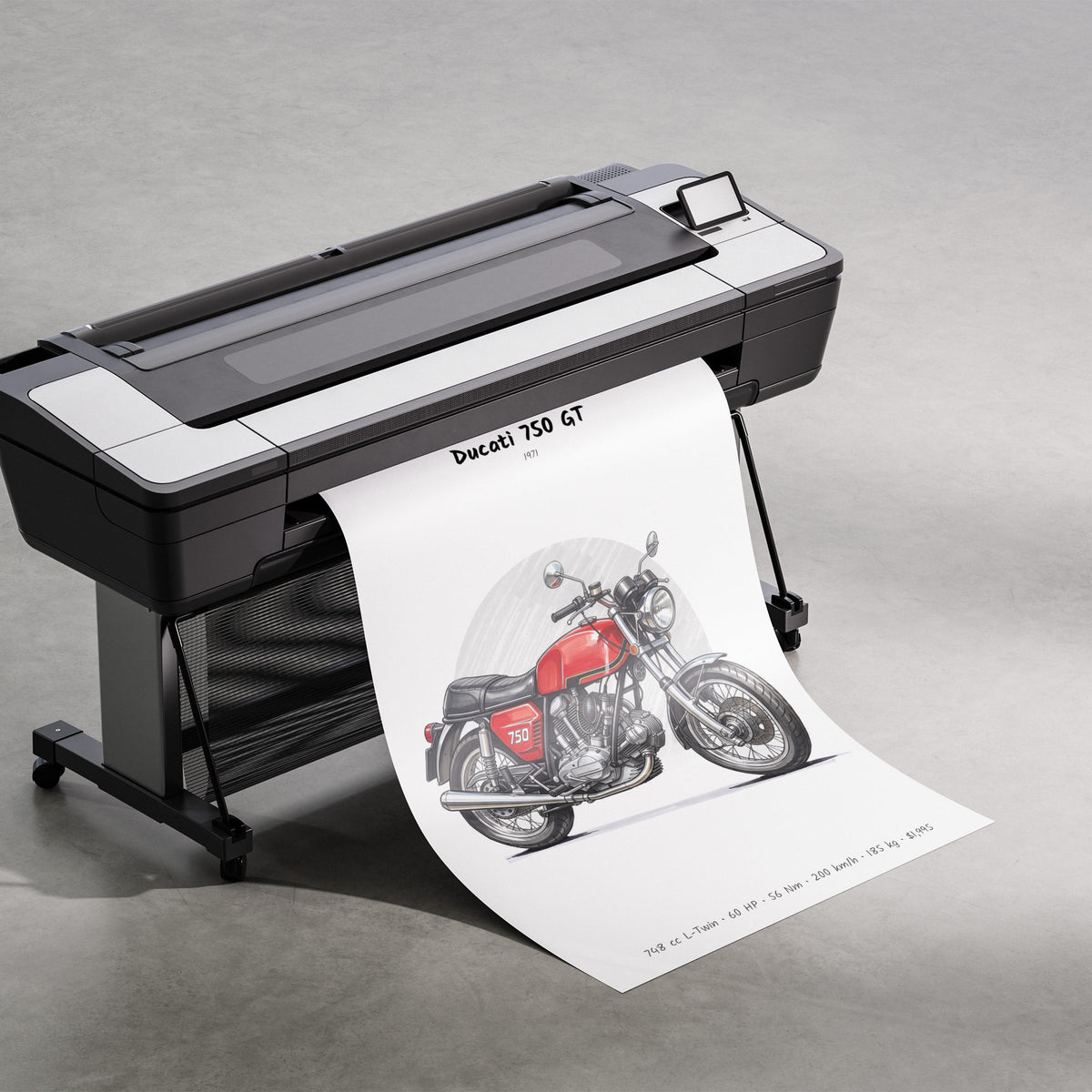 Ducati 750 GT 1971 Print
