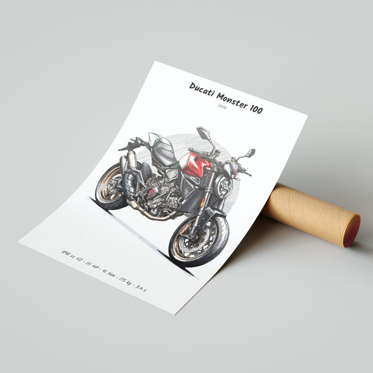 Ducati Monster 100 2026 Poster