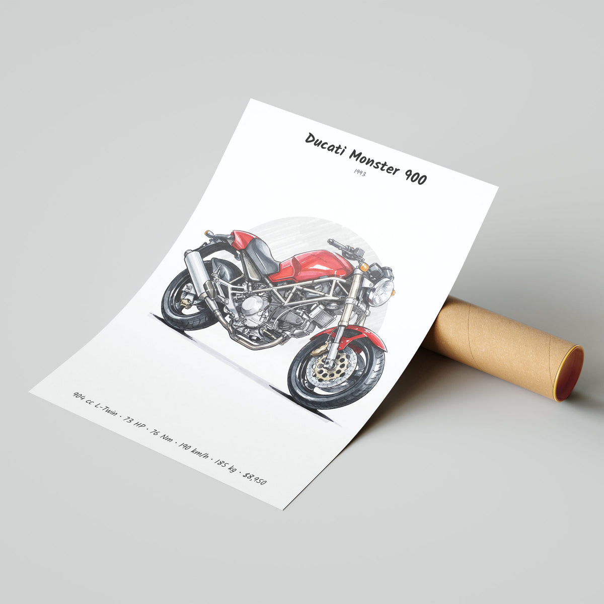 Ducati Monster 900 1993 Poster