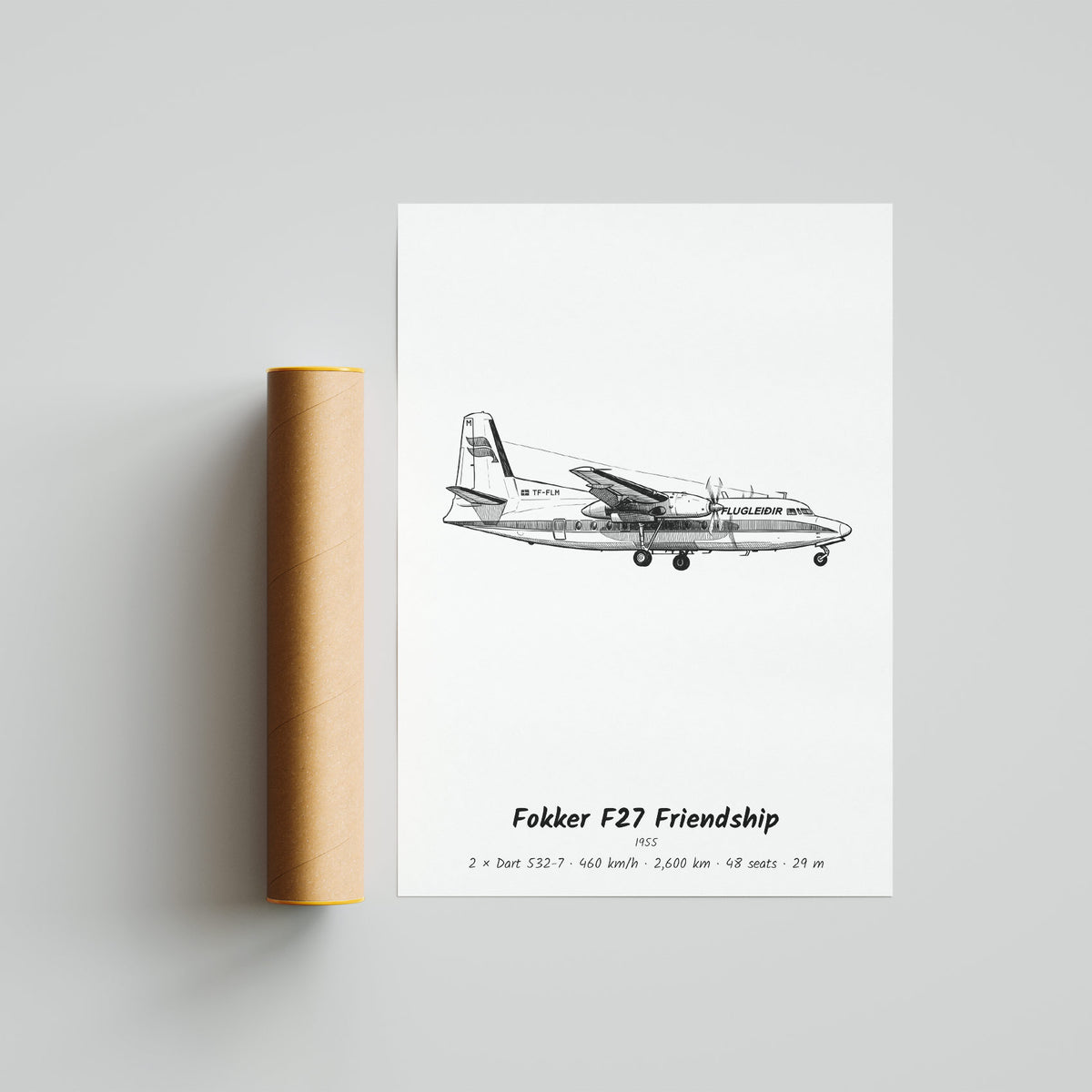 Fokker F27 Friendship Poster Print