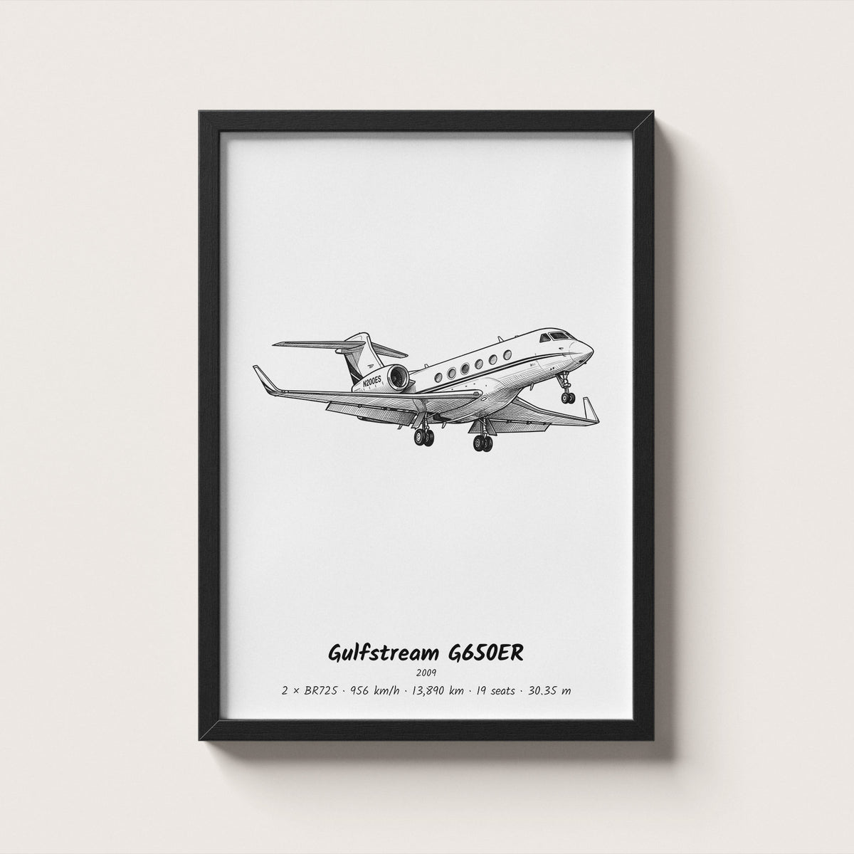 Gulfstream G650ER Wall Art