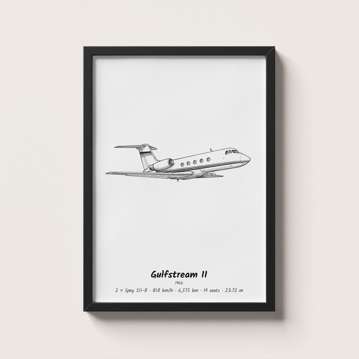 Gulfstream II Wall Art