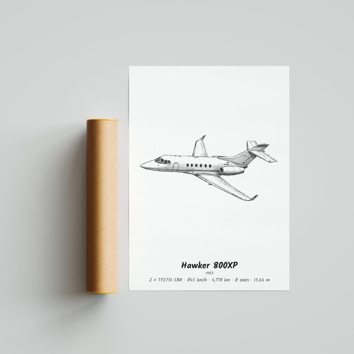 Hawker 800XP Poster Print