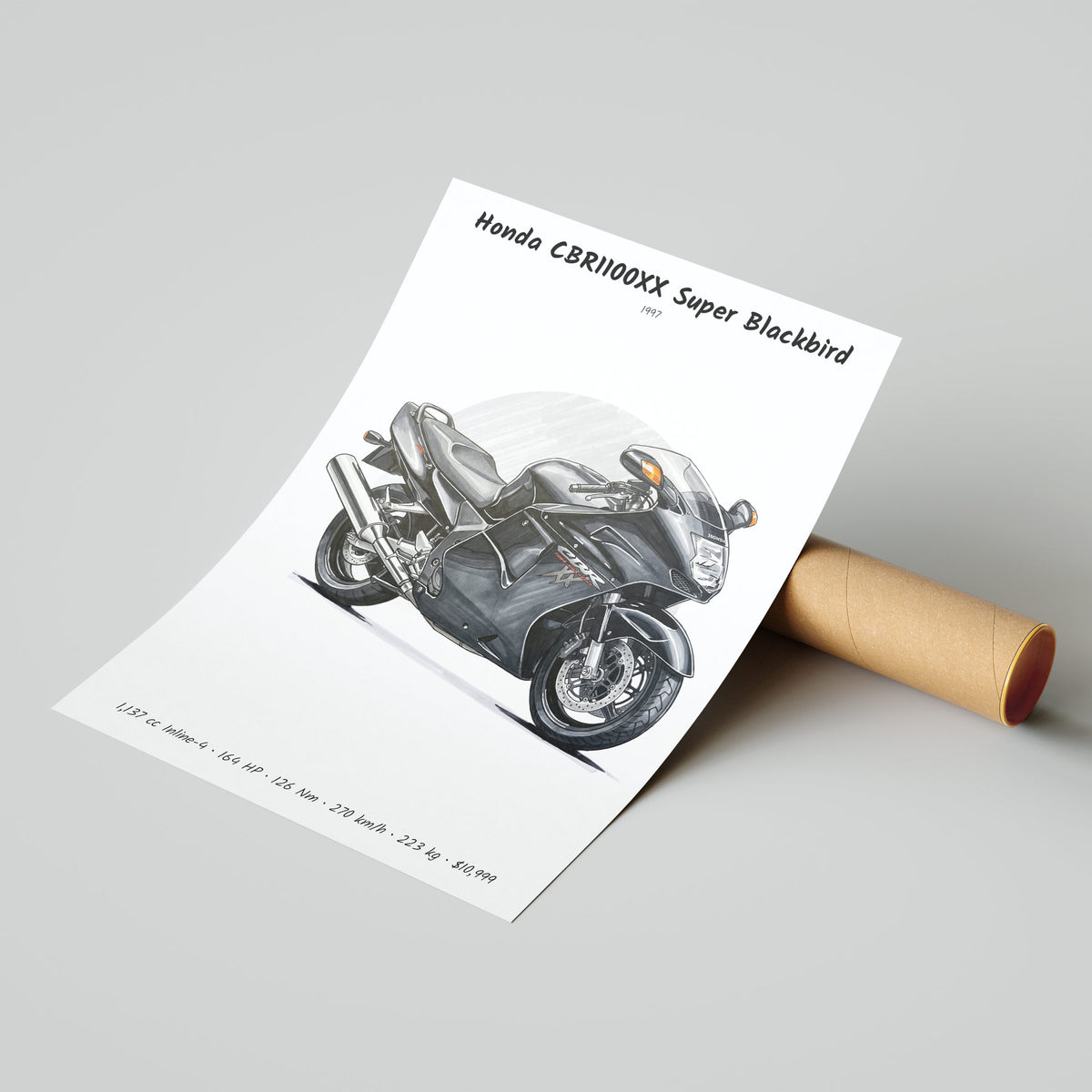 Honda CBR1100XX Super Blackbird 1997 Poster