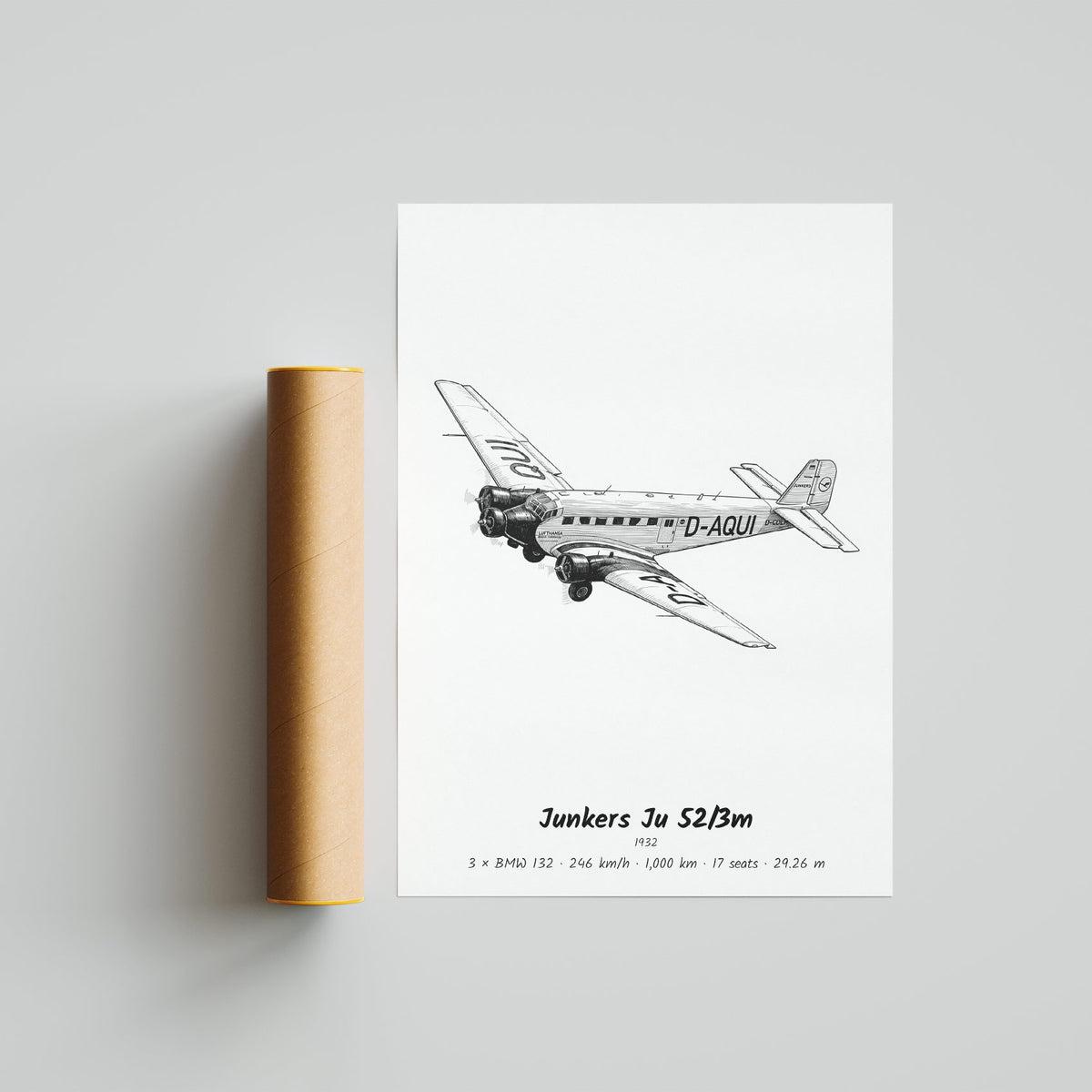 Junkers Ju 52/3m Poster Print