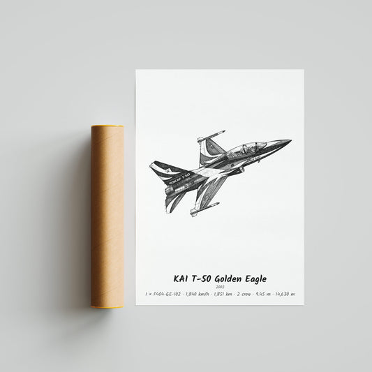 KAI T-50 Golden Eagle Poster Print