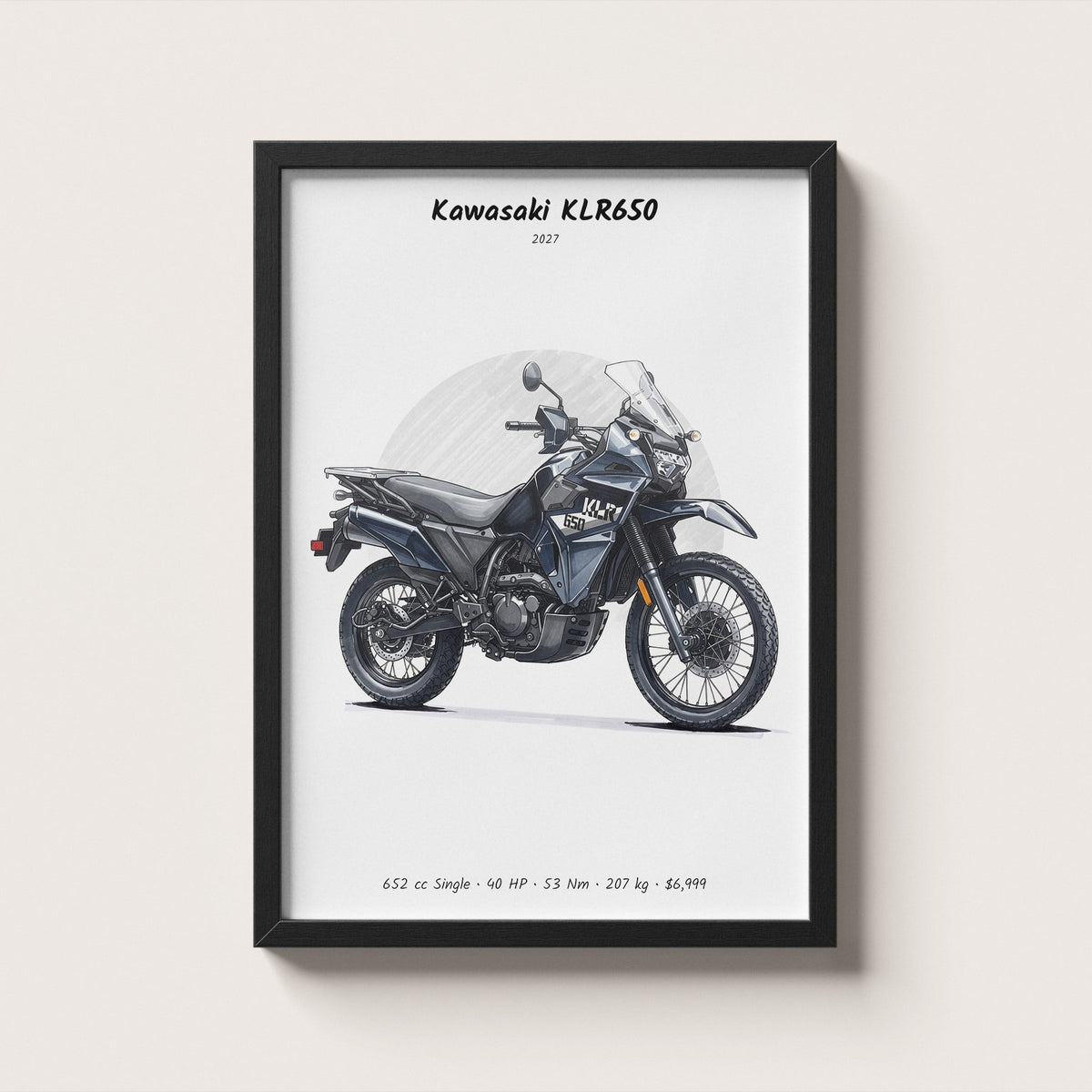 Kawasaki KLR650 2027 Wall Art