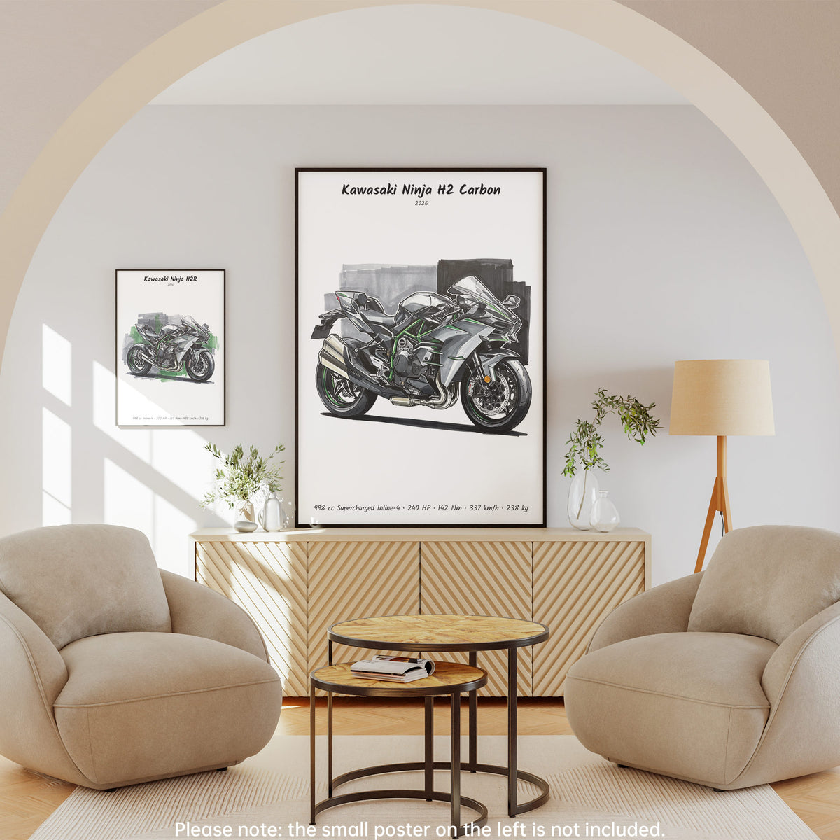 Kawasaki Ninja H2 Carbon 2026 Wall Art