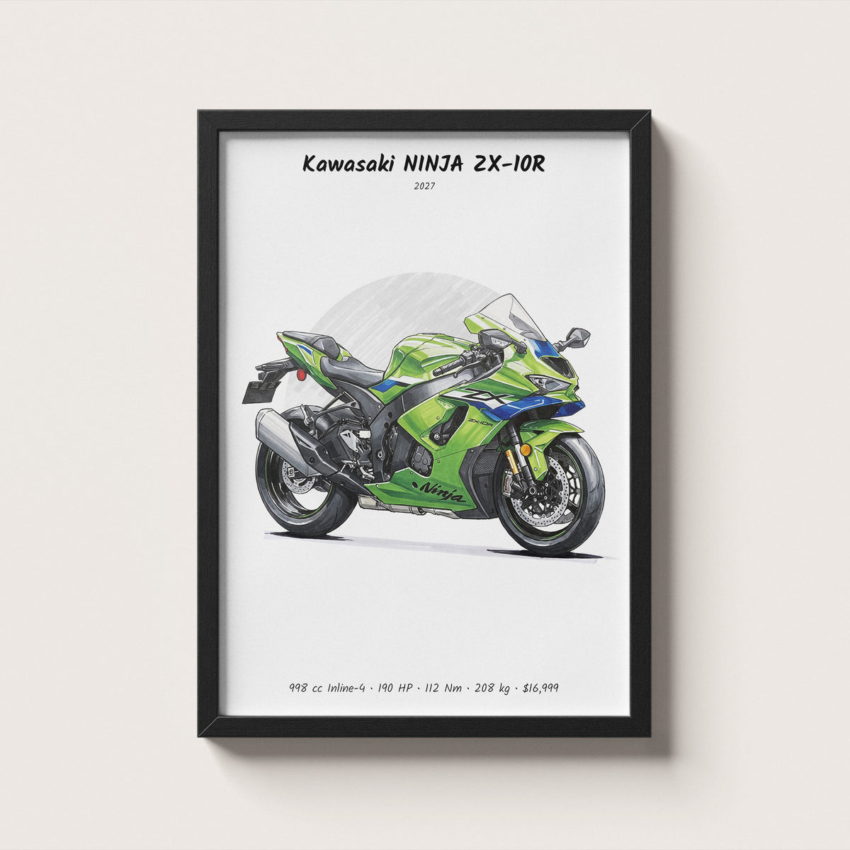 Kawasaki NINJA ZX-10R 2027 Wall Art
