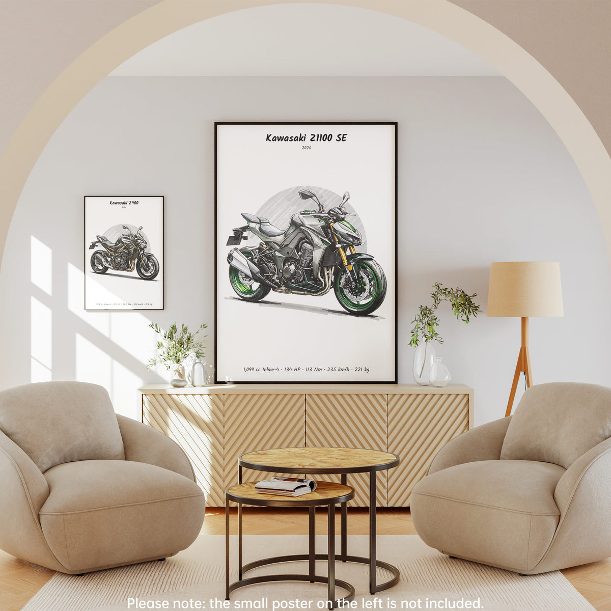 Kawasaki Z1100 SE 2026 Wall Art