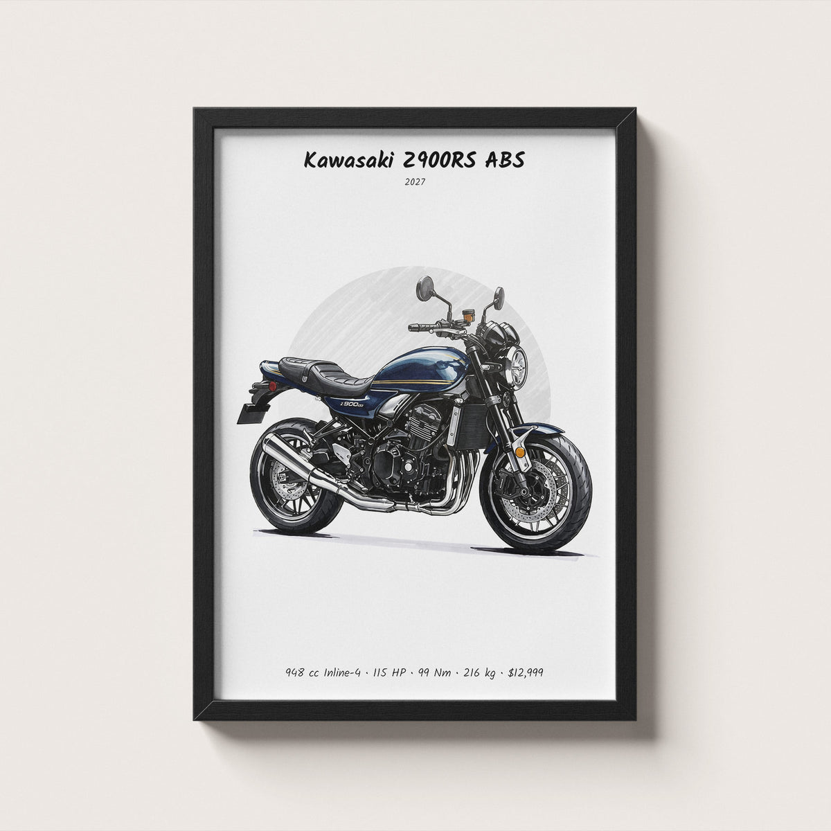 Kawasaki Z900RS ABS 2027 Wall Art