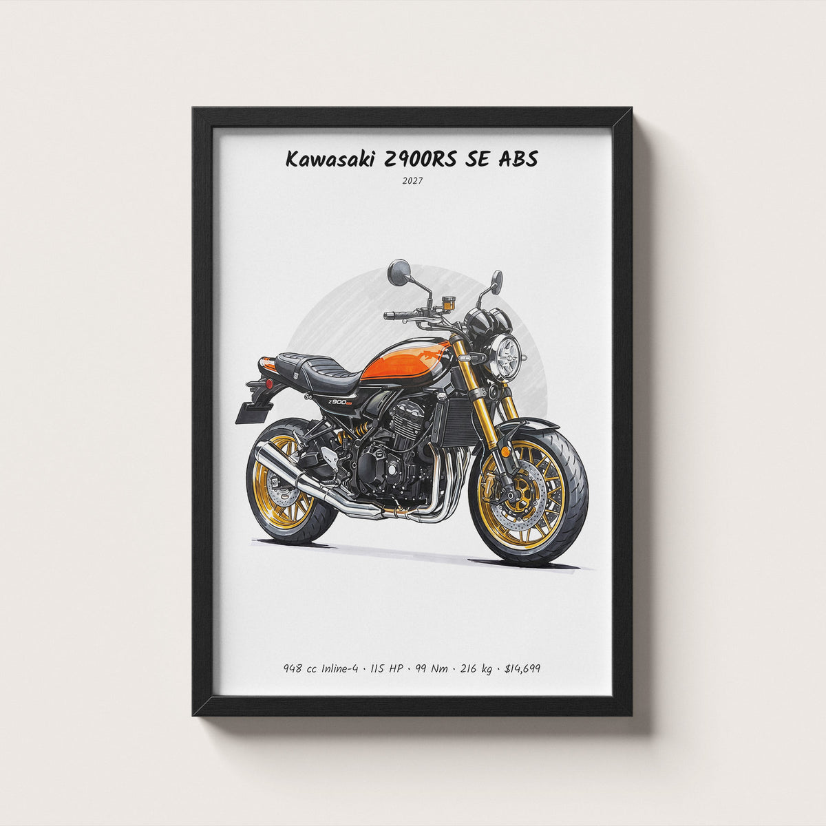 Kawasaki Z900RS SE ABS 2027 Wall Art