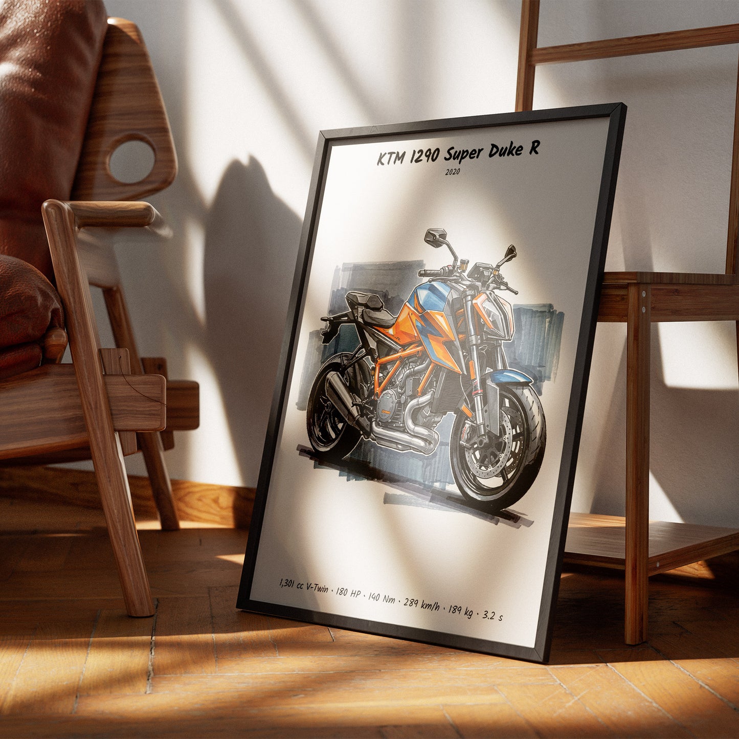 KTM 1290 Super Duke R Motorcycle Wall Art