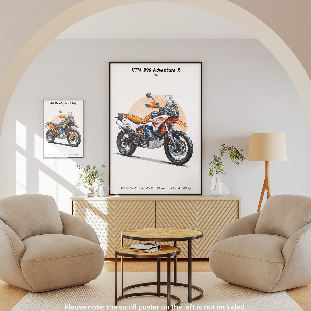 KTM 890 Adventure R 2026 Wall Art