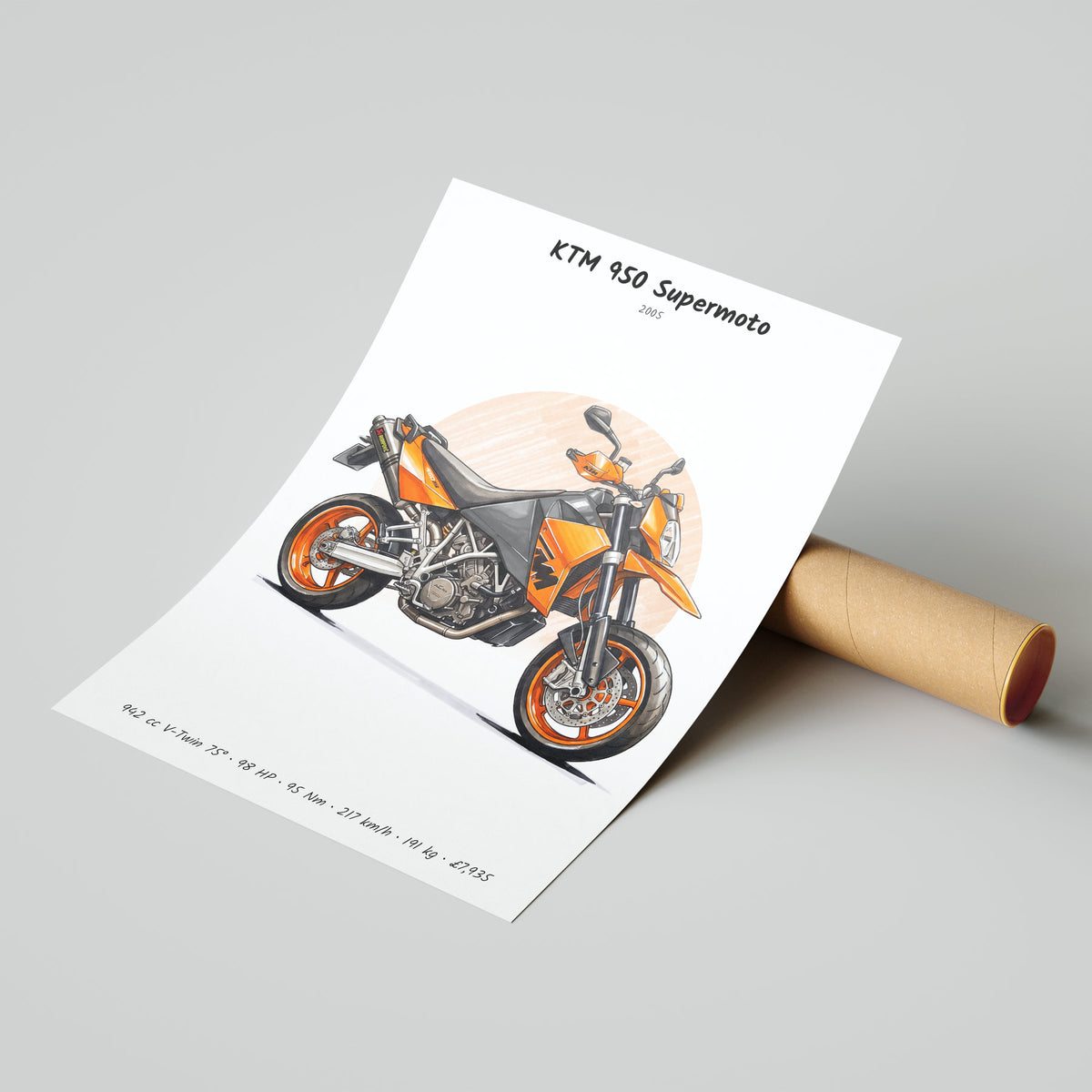 KTM 950 Supermoto 2005 Poster