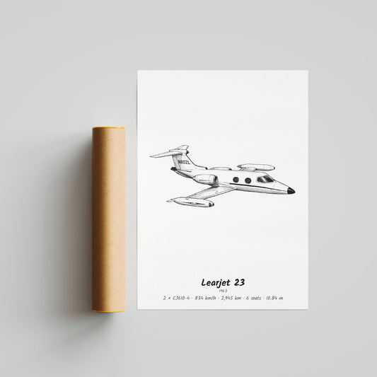 Learjet 23 Poster Print