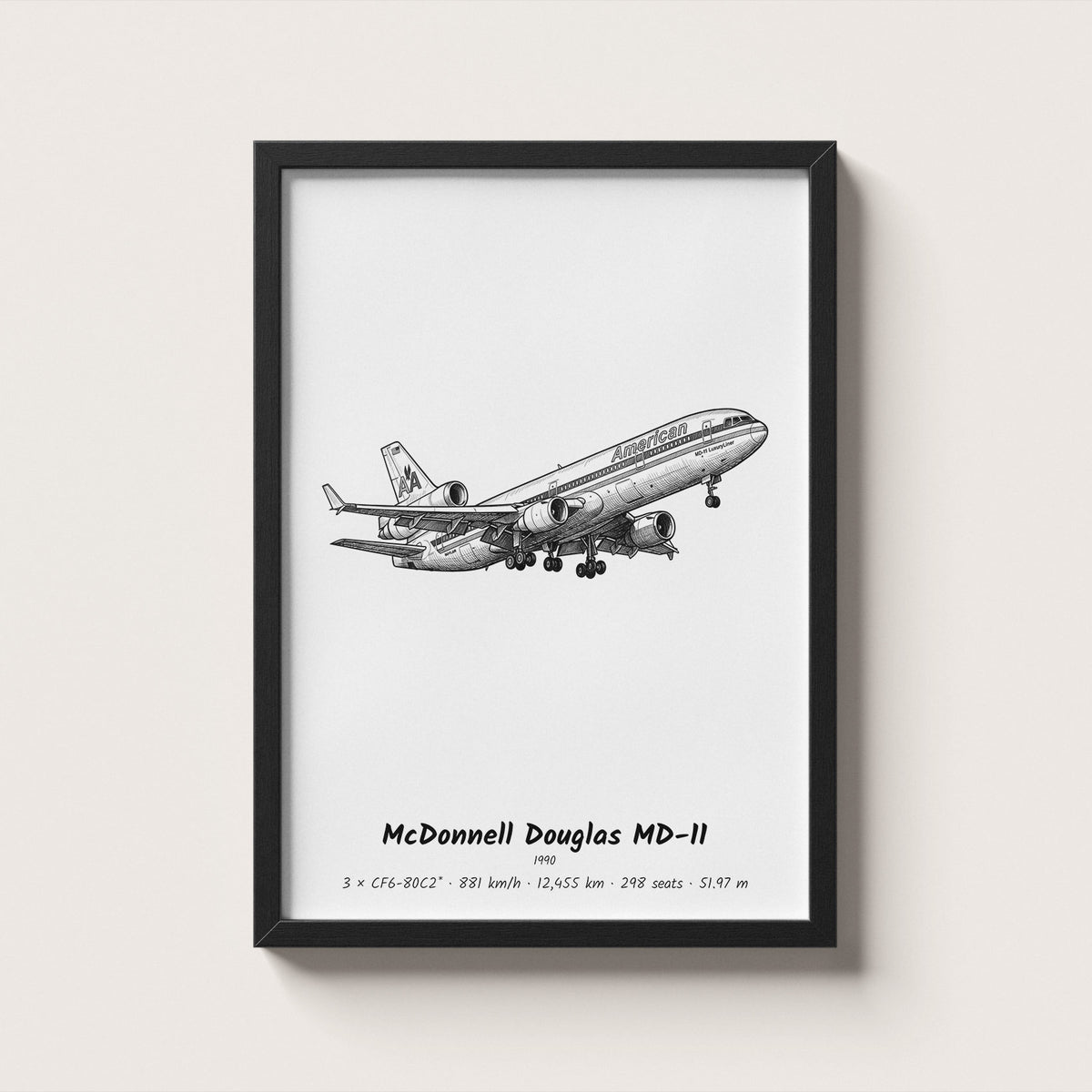 McDonnell Douglas MD-11 Airliner Wall Art
