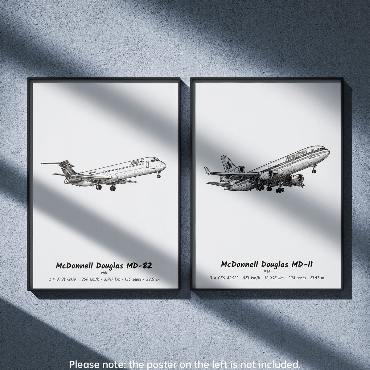 MD-11 Wall Art Paired with McDonnell Douglas MD-82