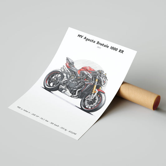 MV Agusta Brutale 1000 RR 2025 Poster