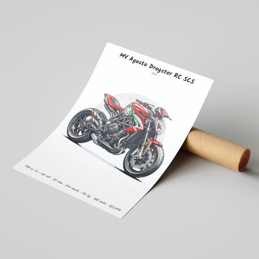 MV Agusta Dragster RC SCS 2024 Poster