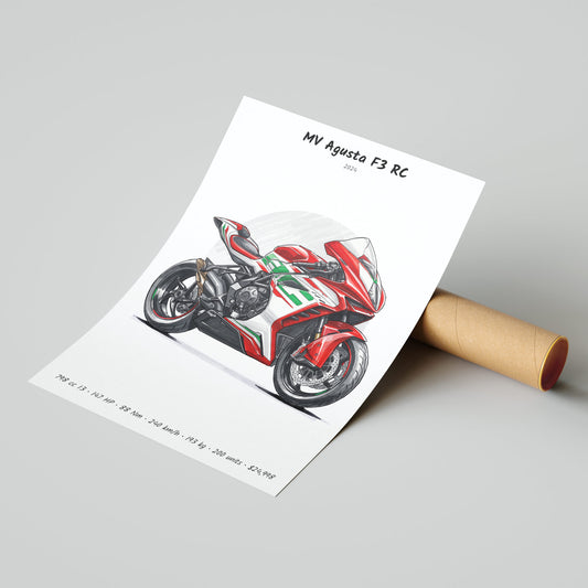 MV Agusta F3 RC 2024 Poster