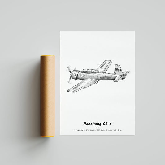 Nanchang CJ-6 Poster Print